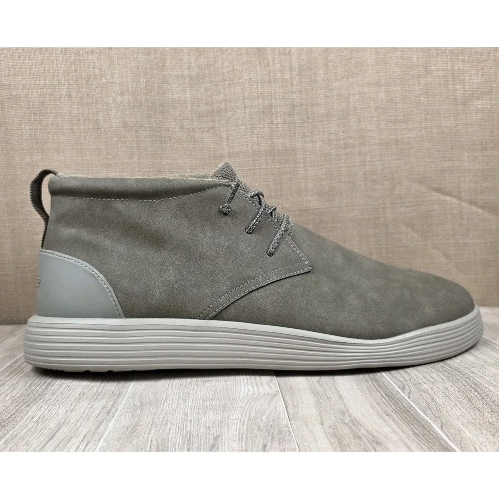 Hey Dude Jo Faux Leather Chukka Ankle Boots Light Tan Nut Men's Size 14 Shoes